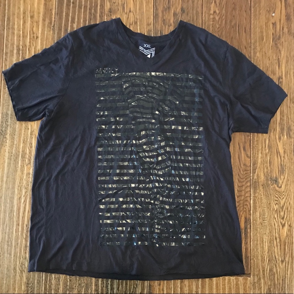 Mens MNRKY 60/40 Blend V-Neck Black Size XXL